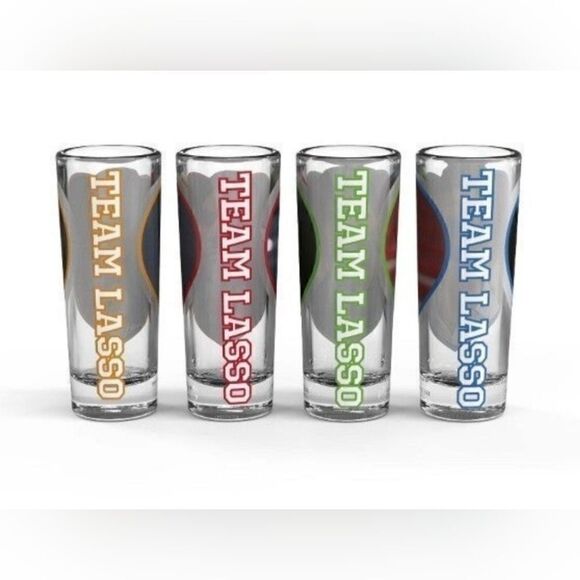 Ted Lasso Shot Glasses-Set of 4, new - Picture 4 of 5